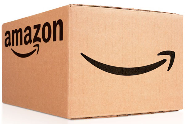 Amazon delivery box at the door
