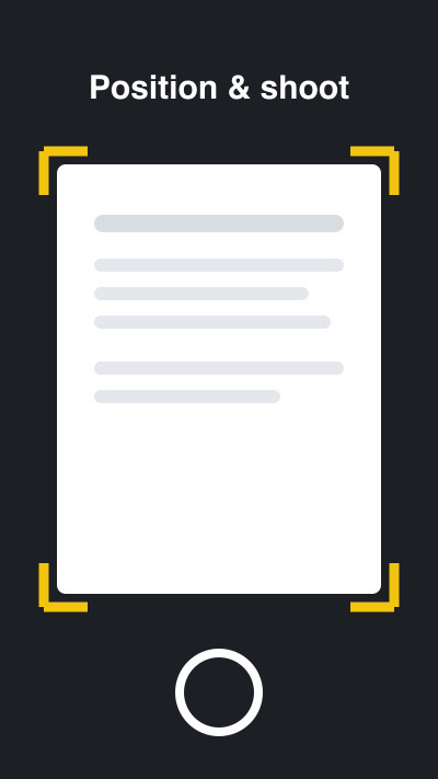 A document being photographed with a phone camera