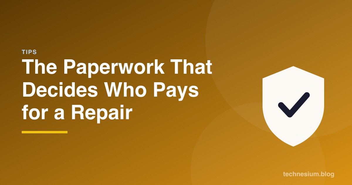 The Paperwork That Decides Who Pays for a Repair