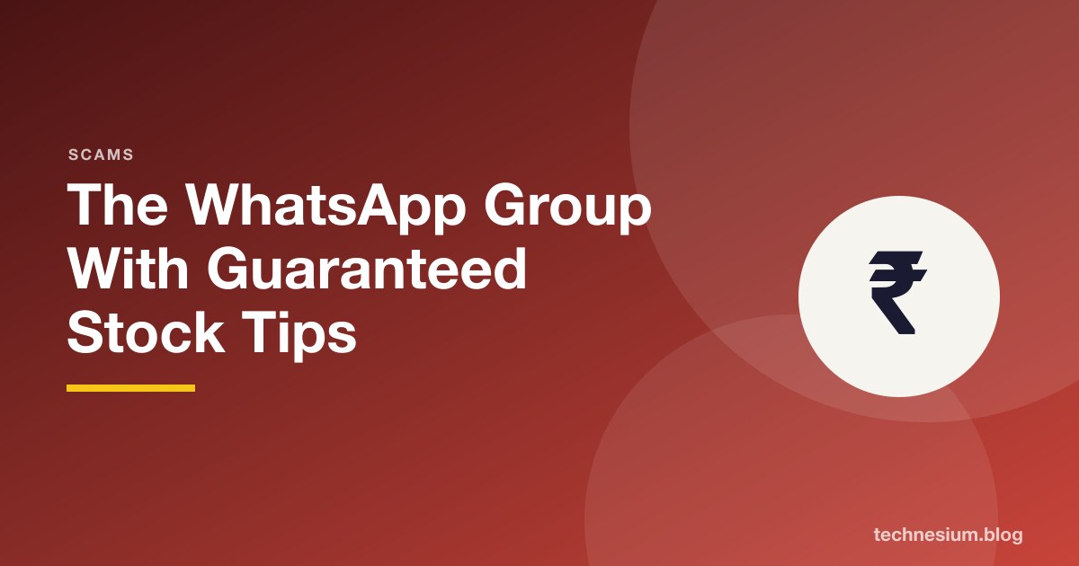 The WhatsApp Group With Guaranteed Stock Tips